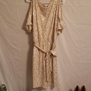 Eci New York Gold Sequin Dress
